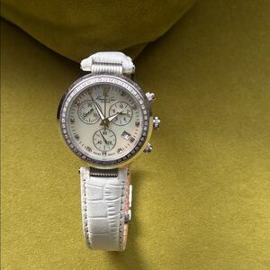 Silver Chronograph Watch Women's